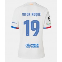 Pánský Fotbalový dres Barcelona Vitor Roque #19 2023-24 Venkovní Krátký Rukáv